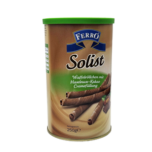 FERRO Solist Wafer Rolls With Hazelnut & Cocoa Cream 8.82oz (250g)