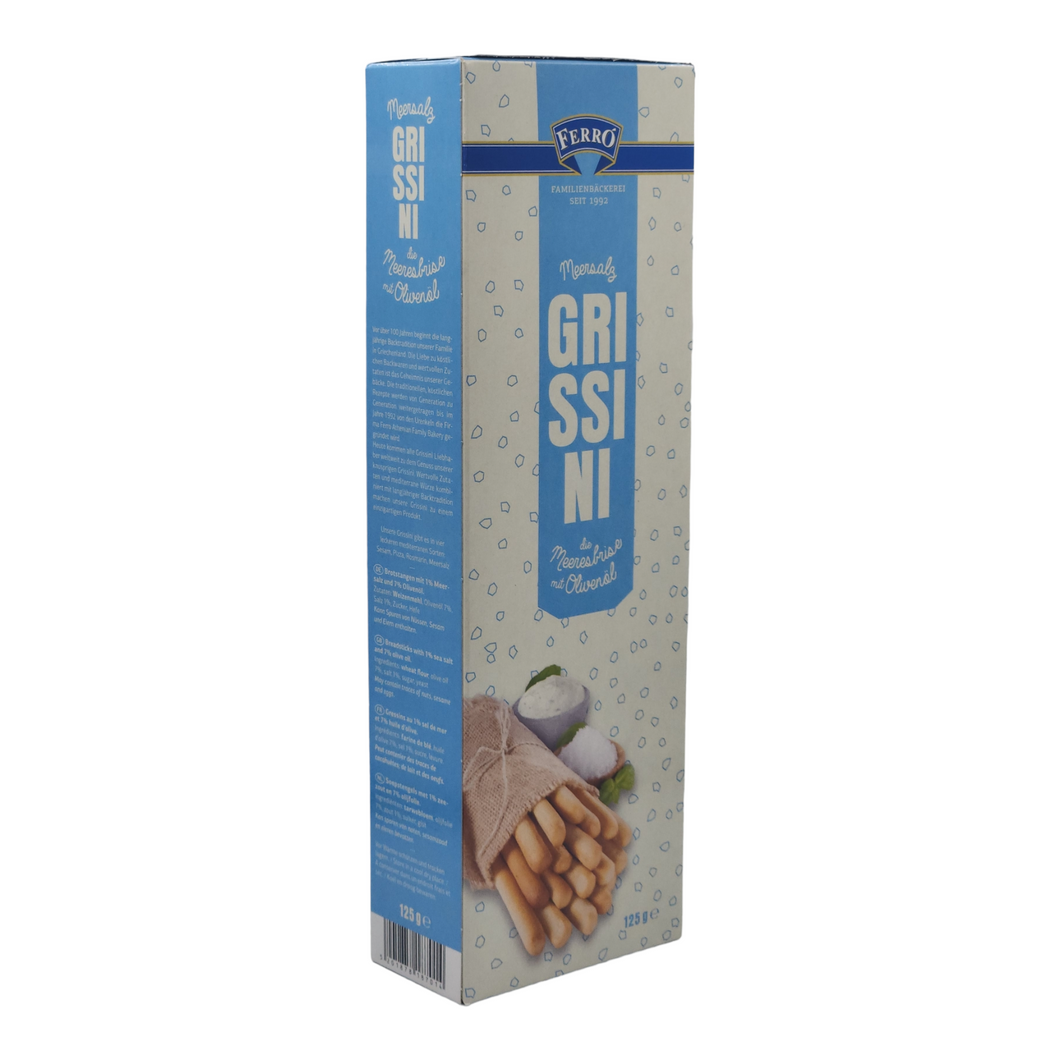 FERRO Grissini Breadsticks With Sea Salt and Olive Oil 4.41oz (125g)