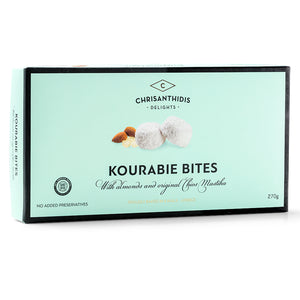 Kourabie Bites with Whole Almonds and Original Chios Mastiha, 9.5 oz (270g)