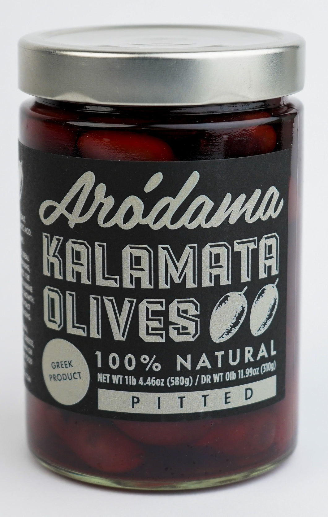 Kalamata Olives Pitted Net Weight 20.46 Oz (580g) / Dry Weight 11.99 Oz (340g)