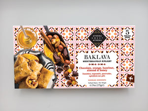 Mediterranean Sunlight Baklava - Chocolate, Orange, Hazelnut, Almond & Honey - 5 rolls 6.17oz (175g)