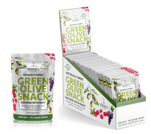 Cargar imagen en el visor de la galería, Naturally Sweet Green Olive Snack Sundried With Fruits NO Sugar Added 1.05 Oz (12 Pack)
